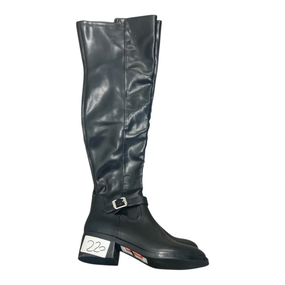 DV by Dolce Vita Shiny Black Boots knee high size 7.5